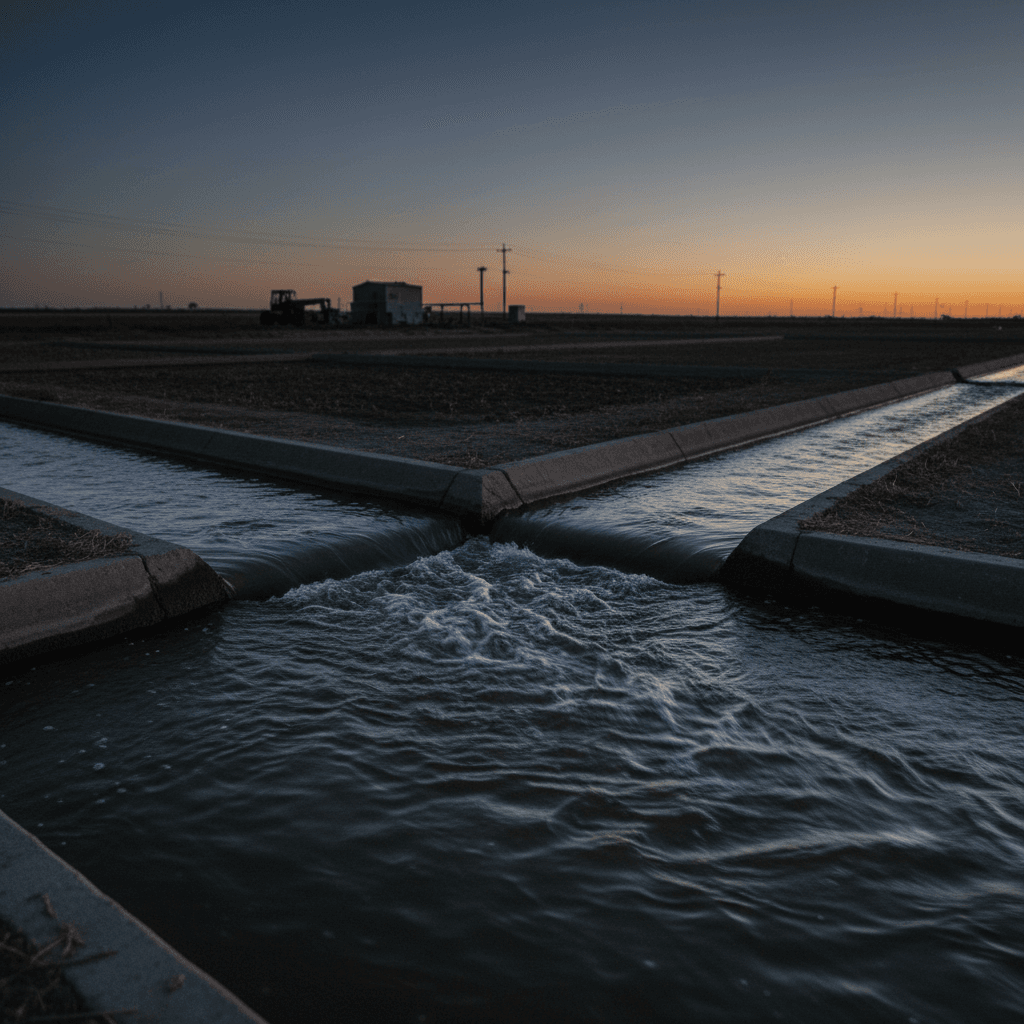Efficient irrigation water management system in operation