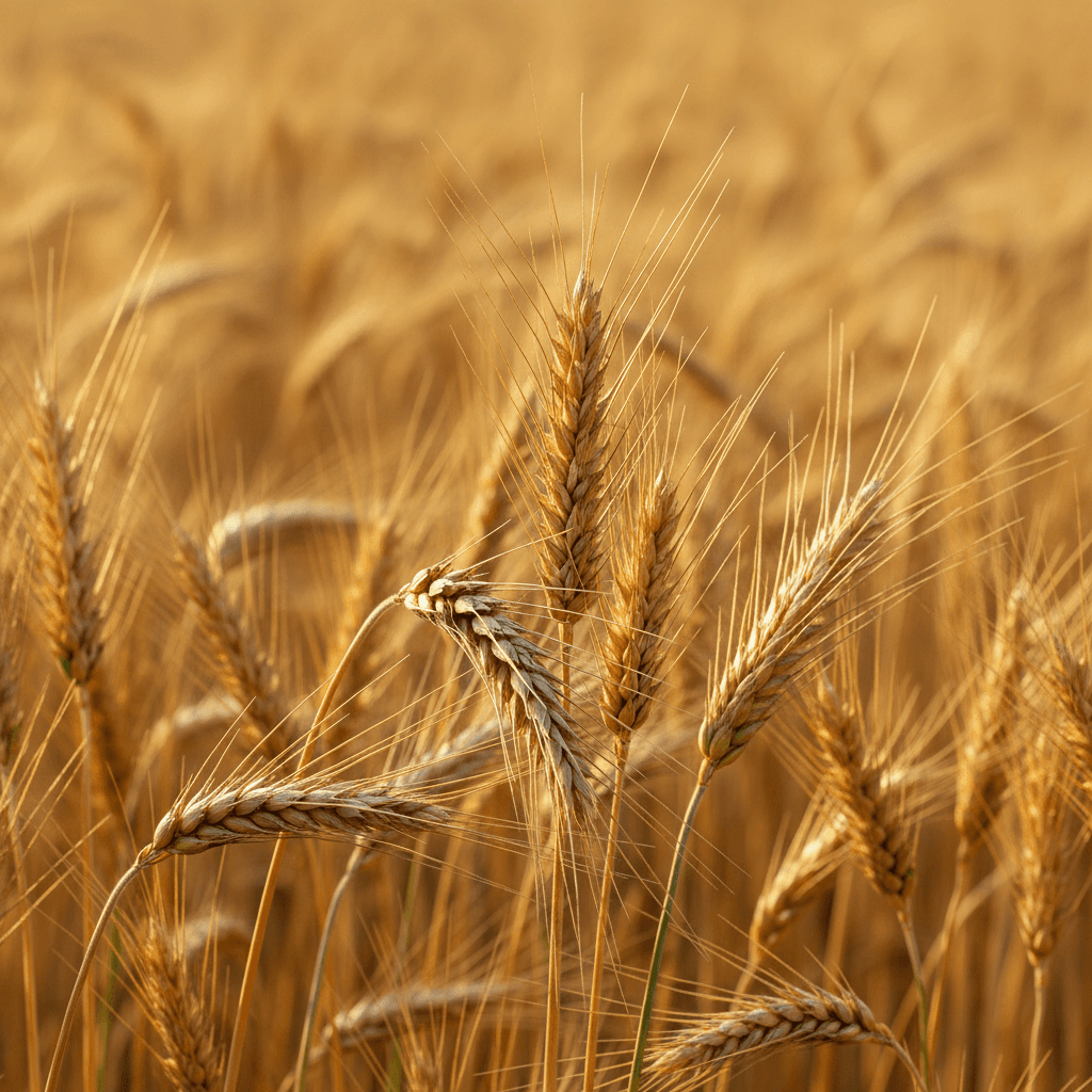Mature grain crop at harvest readiness