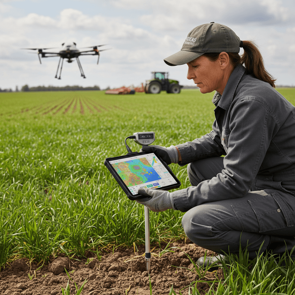 Precision agriculture monitoring in sustainable farming operations