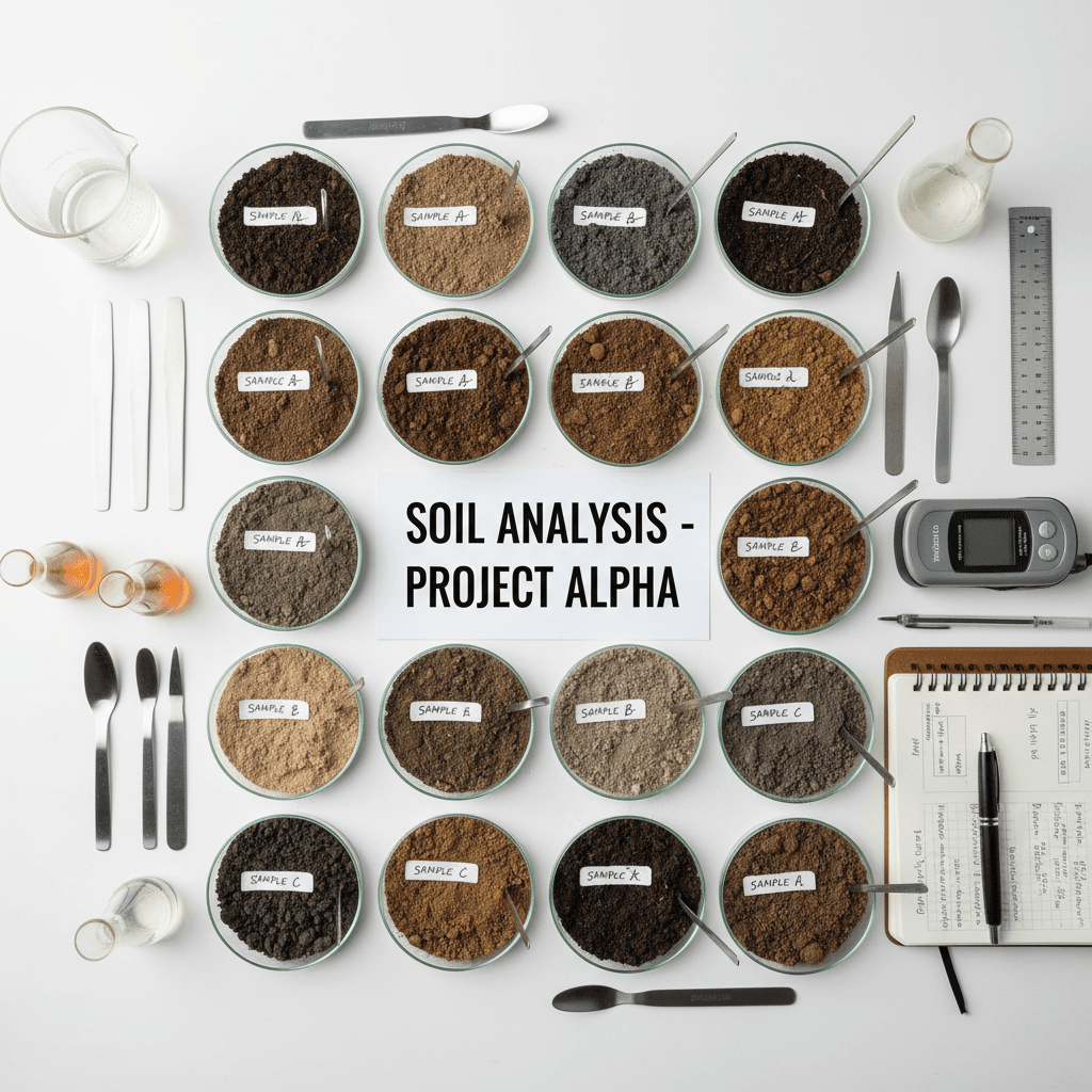Soil health analysis and testing samples